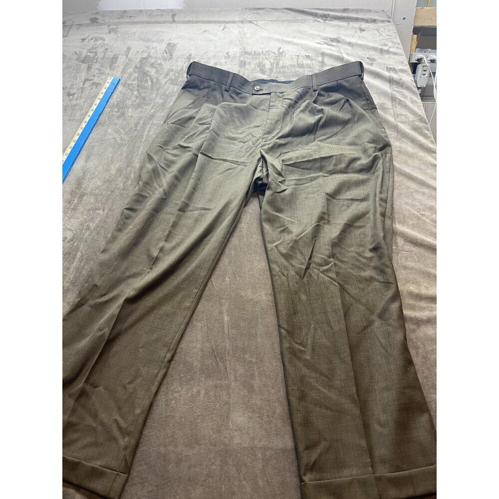 Croft & Barrow Pants, Men's Size 42x30 teak black Pleated Wool Blend Dress NWT
